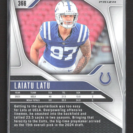 2024 Panini Prizm Laiatu Latu #366 Red White Blue RC