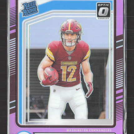 2024 Panini Donruss Optic Prizm Luke McCaffrey #302 Purple