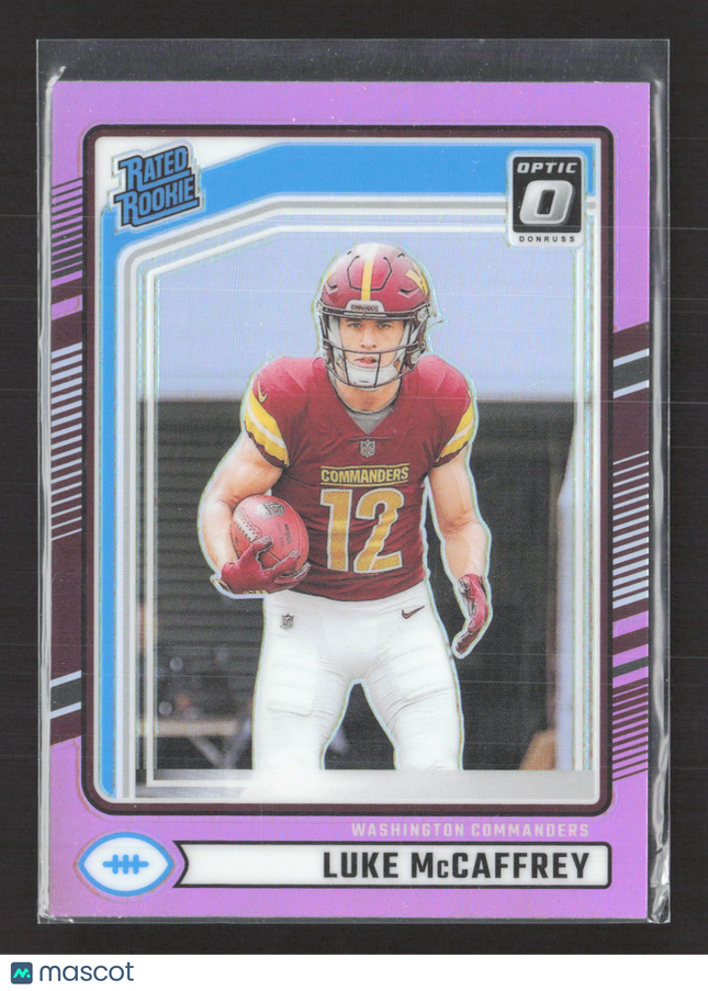 2024 Panini Donruss Optic Prizm Luke McCaffrey #302 Purple