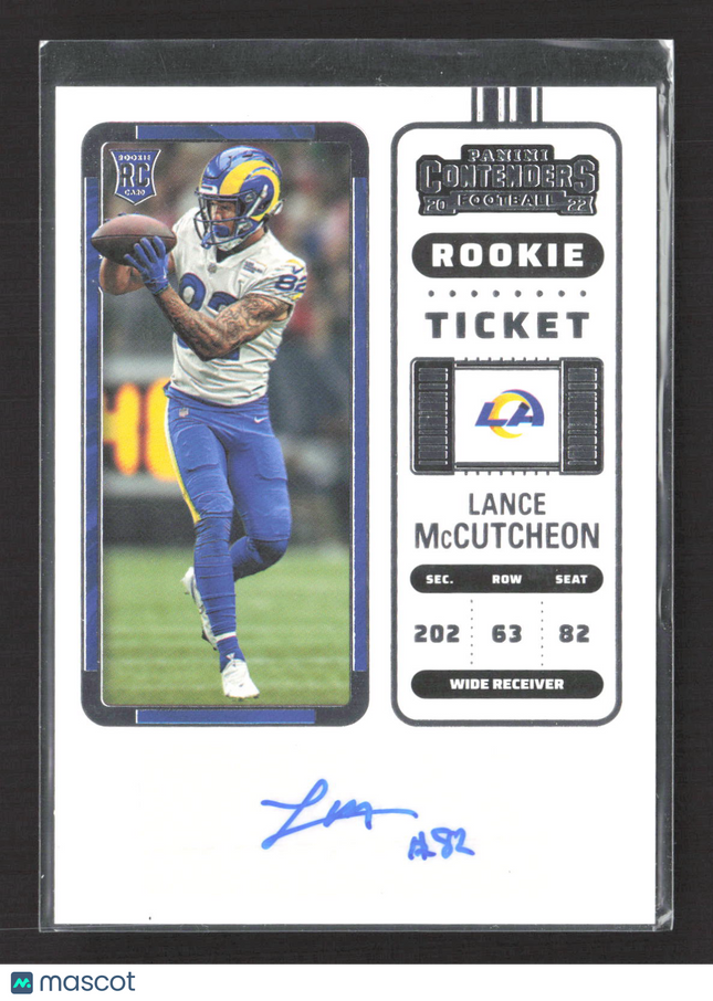 2023 Panini Contenders Football Lance McCutcheon #272 RC Auto