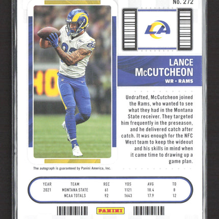 2023 Panini Contenders Football Lance McCutcheon #272 RC Auto