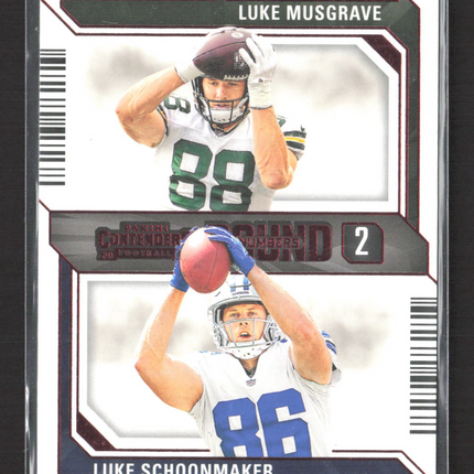 2023 Panini Contenders Round Numbers Luke Schoonmaker Luke Musgrave #11 Base