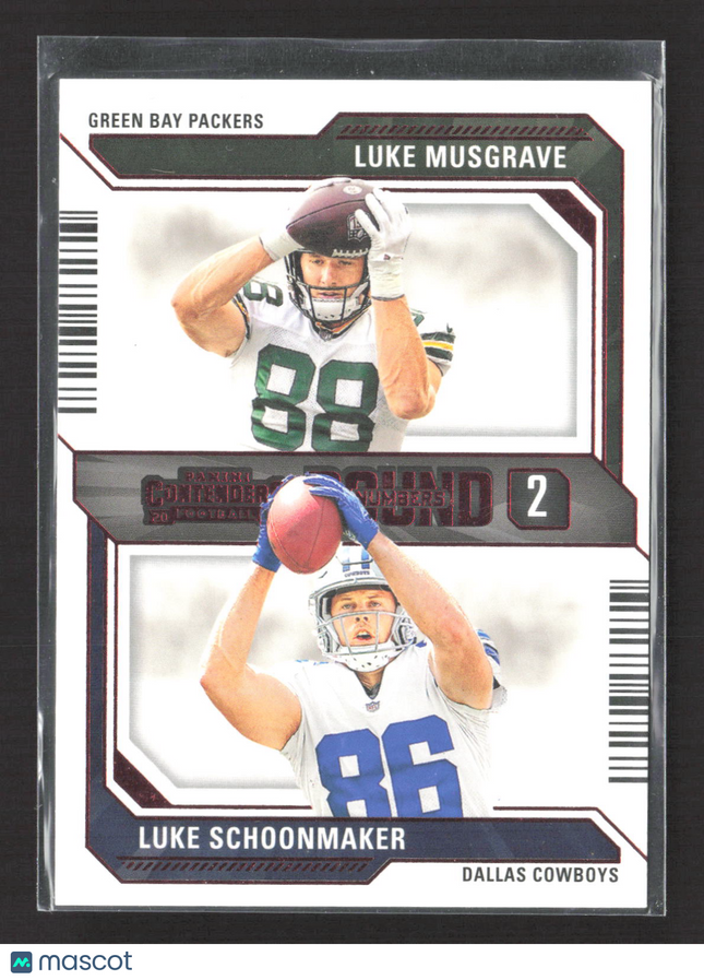 2023 Panini Contenders Round Numbers Luke Schoonmaker Luke Musgrave #11 Base