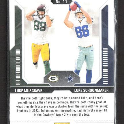 2023 Panini Contenders Round Numbers Luke Schoonmaker Luke Musgrave #11 Base