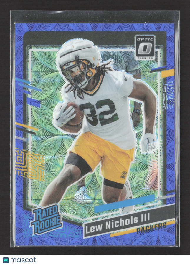 2023 Panini Donruss Optic Prizm Lew Nichols III #335 Blue Velocity