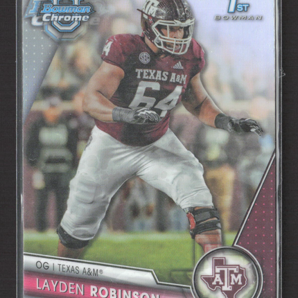 2023 Bowman Chrome University Layden Robinson #125 Refractor 1st Bowman
