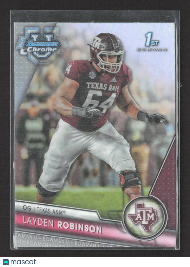 2023 Bowman Chrome University Layden Robinson #125 Refractor 1st Bowman