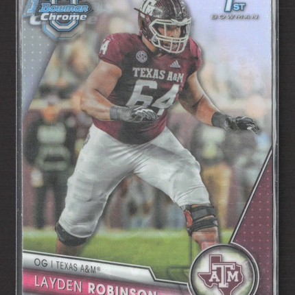 2023 Bowman Chrome University Layden Robinson #125 Refractor 1st Bowman