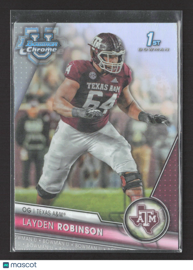 2023 Bowman Chrome University Layden Robinson #125 Refractor 1st Bowman