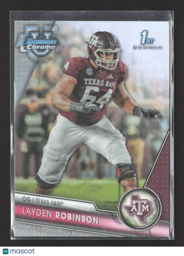 2023 Bowman Chrome University Layden Robinson #125 Refractor 1st Bowman