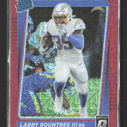 2021 Panini Donruss Optic Prizm Larry Rountree III #256 Red Mosaic