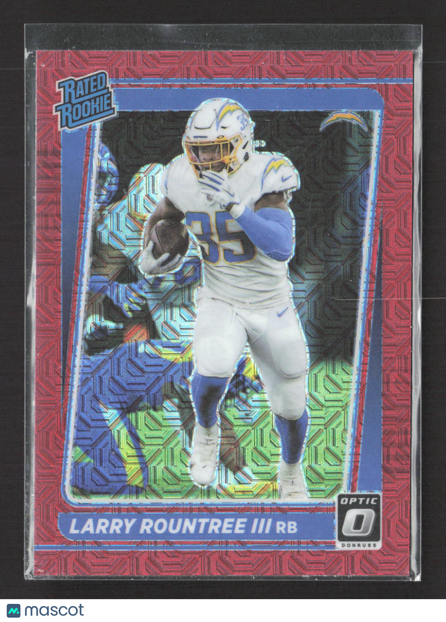 2021 Panini Donruss Optic Prizm Larry Rountree III #256 Red Mosaic