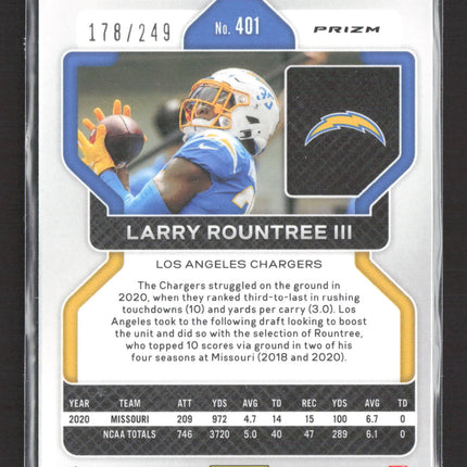 2021 Panini Prizm Larry Rountree III #401 Orange RC 178/249