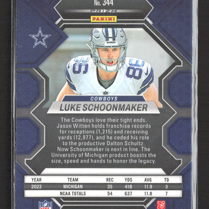 2023 Panini Prizm Mosaic Luke Schoonmaker #344 RC