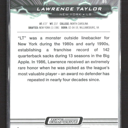 2024 Topps Composite Resurgence Lawrence Taylor #89 Orange Blue