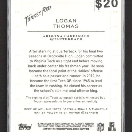 2014 Topps Turkey Red Logan Thomas #TRA-LT Auto