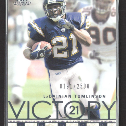 2002 Upper Deck SP Legendary Cuts Victory LaDainian Tomlinson #93 0191 / 2500
