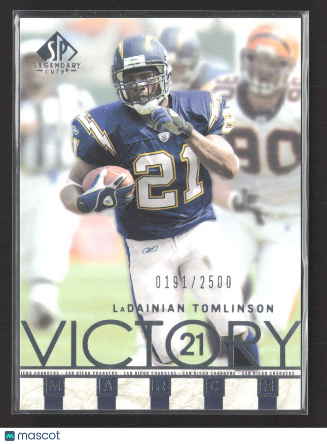 2002 Upper Deck SP Legendary Cuts Victory LaDainian Tomlinson #93 0191 / 2500