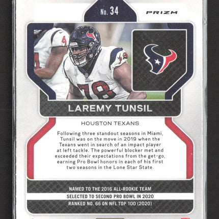 2021 Panini Prizm Laremy Tunsil #34 Green