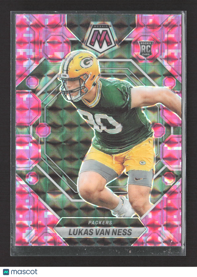 2023 Panini Mosaic Lukas Van Ness #342 Pink Camo RC