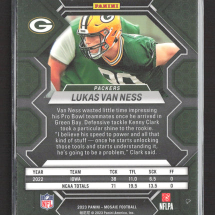 2023 Panini Mosaic Lukas Van Ness #342 Pink Camo RC