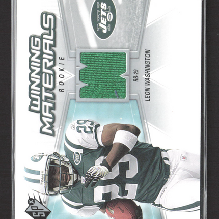 2006 Upper Deck SPx Winning Materials Leon Washington #WMR-WA Jersey
