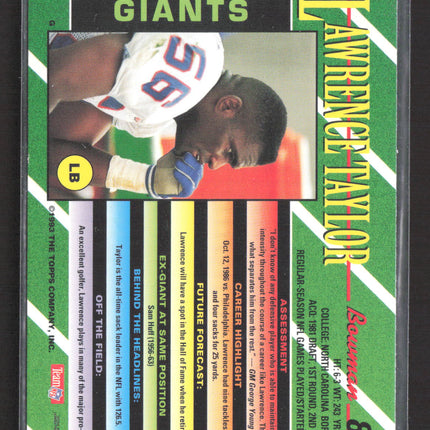 1993 Bowman Lawrence Taylor #80 Foil