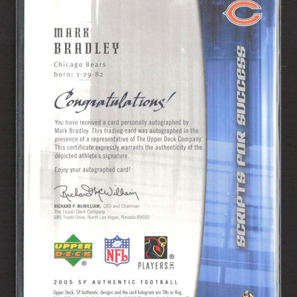 2005 SP Authentic Scripts for Success Mark Bradley #SS-MB Auto