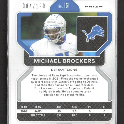 2021 Panini Prizm Michael Brockers #151 Blue Wave 084/199