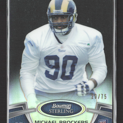2012 Topps Bowman Sterling Michael Brockers #6 Refractor 20/75 RC