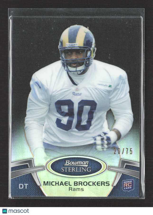 2012 Topps Bowman Sterling Michael Brockers #6 Refractor 20/75 RC