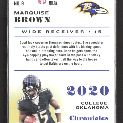 2020 Panini Chronicles Marquise Brown #9
