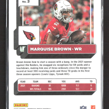 2023 Panini Donruss Optic Marquise Brown #3 Stars