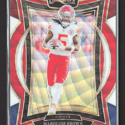 2025 Panini Select Prizm Concourse Marquise Brown #81 Tri Color /299