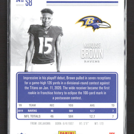 2020 Panini Chronicles Studio Marquise Brown #S8 RC