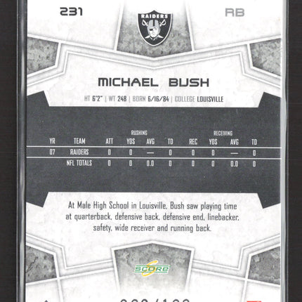 2008 Score Select Scorecard Michael Bush #231 /100