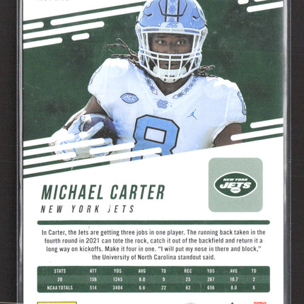 2021 Panini Prestige Xtra Points Michael Carter #218 Purple RC /149