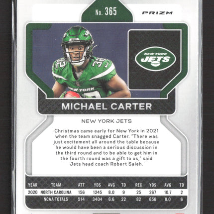 2021 Panini Prizm Michael Carter #365 RC