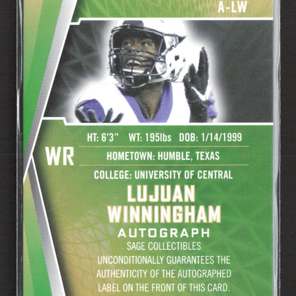 2022 SAGE Hit Lujuan Winningham #A-LW  Auto