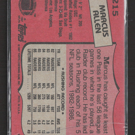 1982 Topps Marcus Allen #215