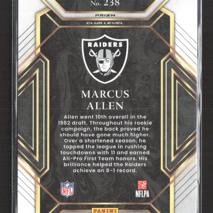 2022 Panini Select Prizm Club Level Marcus Allen #238 Silver
