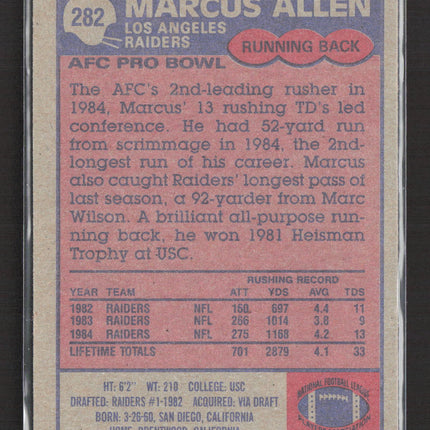 1985 Topps Marcus Allen #282