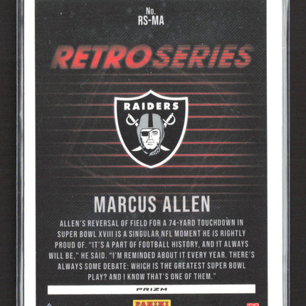 2021 Panini Donruss Optic Retro Series Prizm Marcus Allen #RS-MA