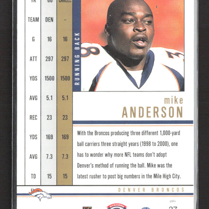 2001 Pacific Dynagon Mike Anderson #27