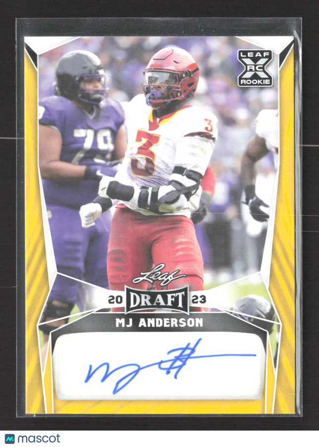 2023 Leaf Draft MJ Anderson #BA-MJA Yellow RC Auto