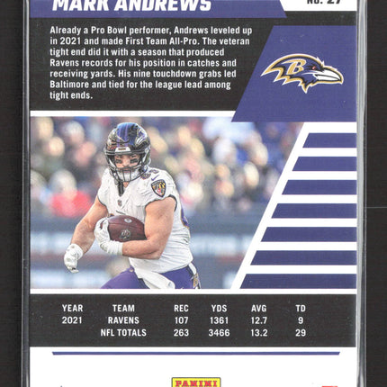 2022 Panini Zenith Red Zone Mark Andrews #27