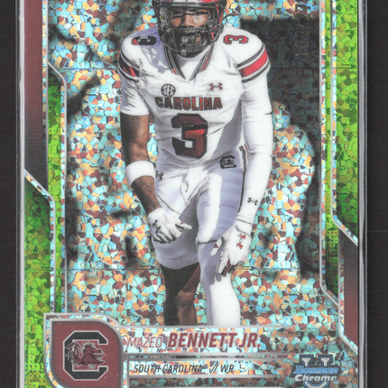 2025 Bowman Chrome University Mazeo Bennett Jr. #66 Green Refractor /275