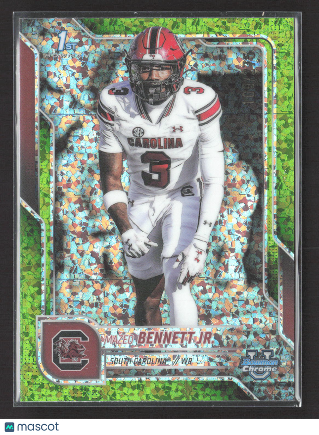 2025 Bowman Chrome University Mazeo Bennett Jr. #66 Green Refractor /275