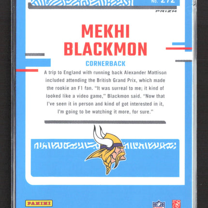 2023 Panini Donruss Optic Prizm Mekhi Blackmon #272 White Sparkle