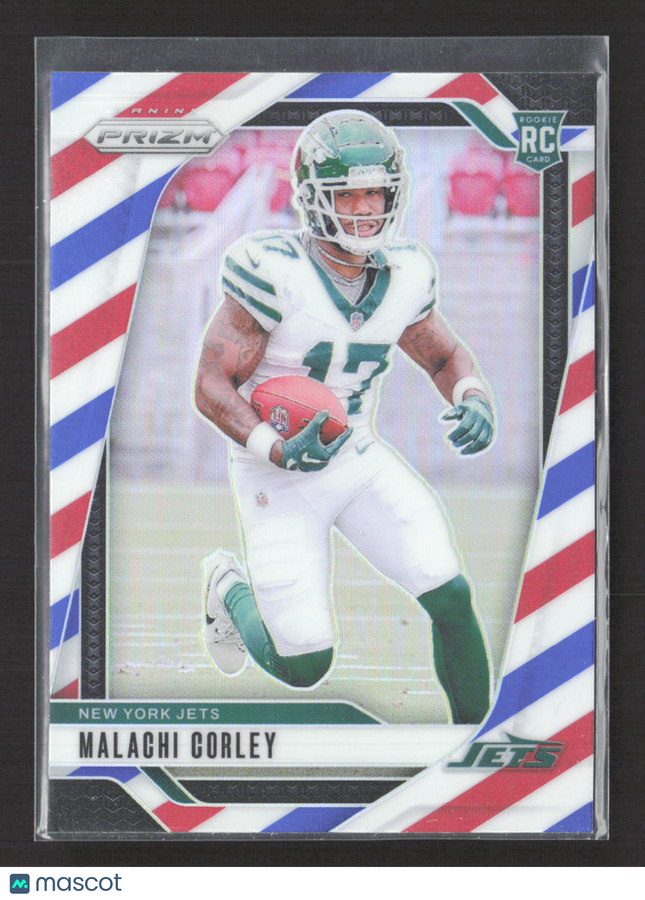 2024 Panini Prizm Malachi Corley #369 Red White Blue RC